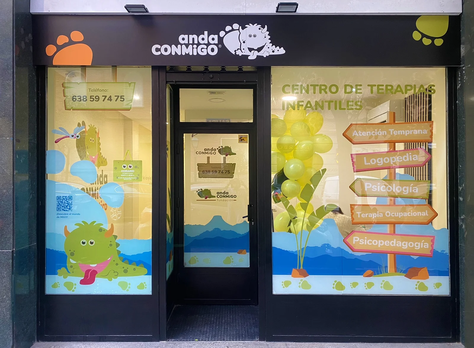 Fachada del centro anda CONMiGO Retiro